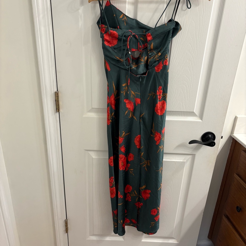 Hello Molly Teal and Red Floral Midi Dress - Picture 5 of 6
